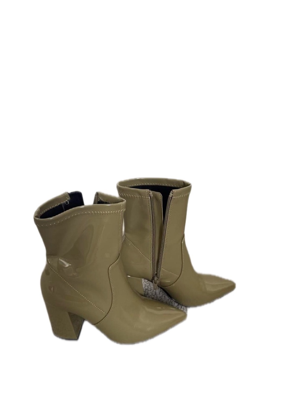 Women’s Knee-High Patent Block Heel Boot - Olive Nords